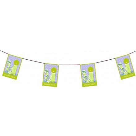 communion bunting 4,50m printed both sides party decoration