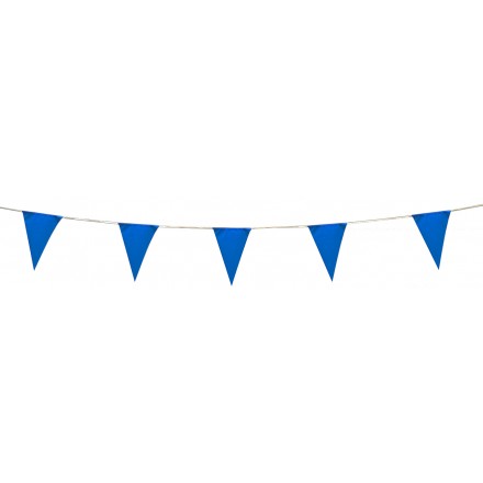 blue pennant flag bunting 17ft/5m lengths indoor and outdoor garden party decoration