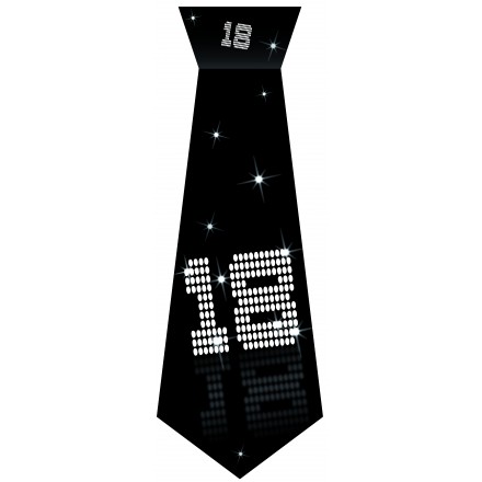 18th Birthday tie black and white party accessory