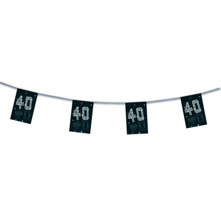 40th VIP birthday bunting 4,50m paper party room decoration