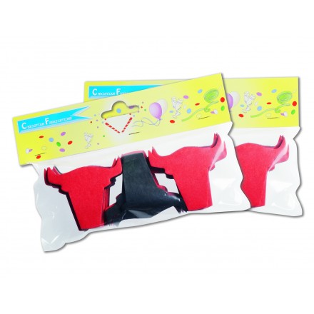 Red and Black Bull Tissue Confetti 50g spanish themed party decoration