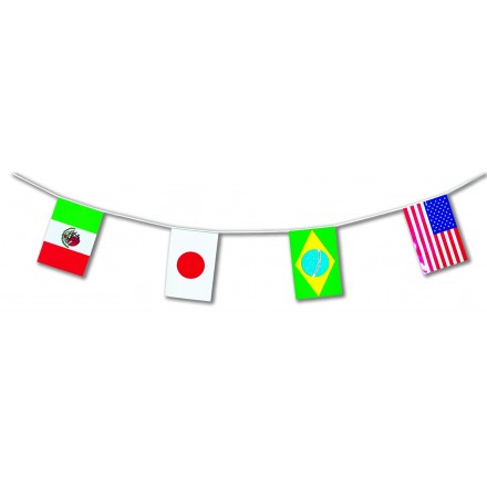 world countries flag bunting