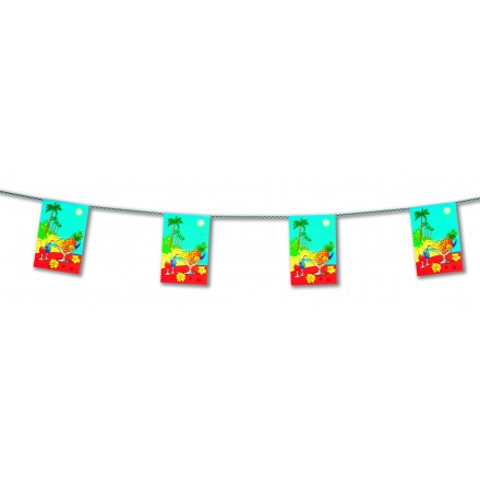 Hawai bunting 4,50m tropical and summer banner cheap party decoration