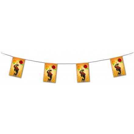 flamenco bunting 4,50m Spanish party room decoration