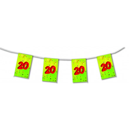 20th birthday bunting for party room decoration