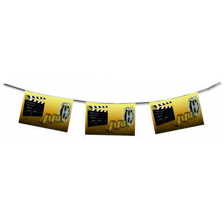 cinema bunting 4,50m Hollywood themed party supplies flame resistant banner