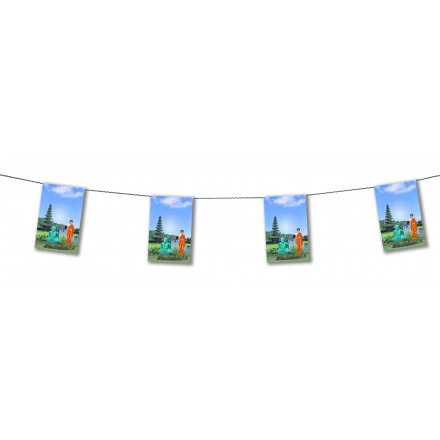 Indian bunting 4,50m oriental party decoration 