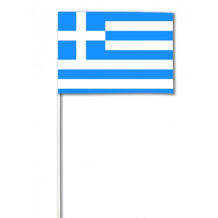 Greece hand-waving flag 14x21cm (Pack of 100) Greek paper hand held party supplies