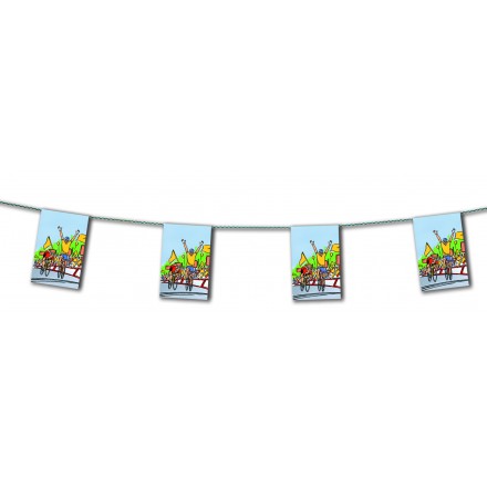 cycling bunting 15ft/4,50m long sport party decoration