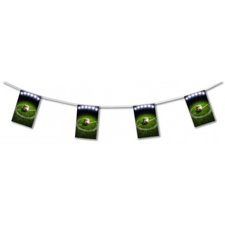 football bunting 4,50m ( Stadium with multinations soccer balloon) soccer banner and garland