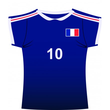 French jersey cutout ( Shirt ) rugby and football party decoration