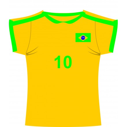 Brazilian football jersey cutout soccer hanging party decoration