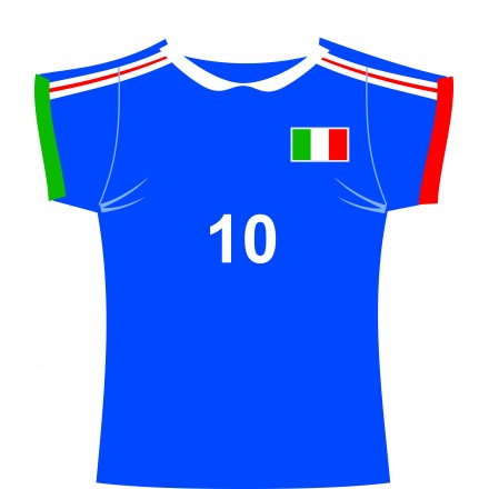 Italian jersey (shirt) cutout football and soccer hanging decoration