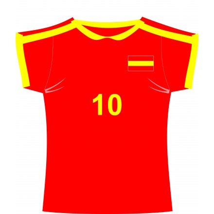 Spanish football jersey (shirt) cutout football party supplies