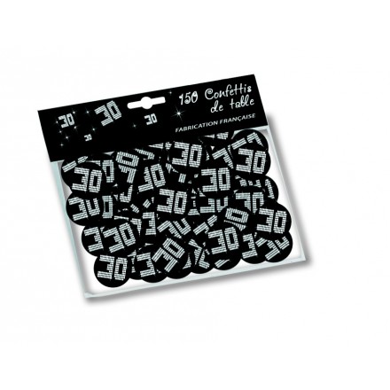 30th birthday table confetti (150pcs) black and white party decoration