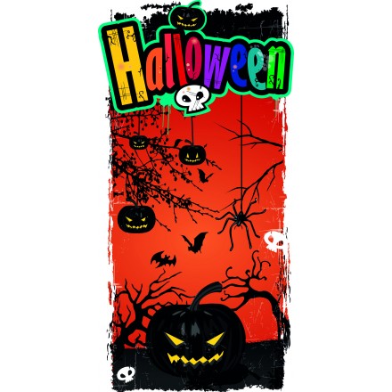 pumpkins halloween banner 25x50cm party decoration