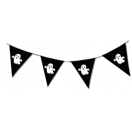 Ghost halloween pennant bunting 4m ghost triangle banner and garland halloween decoration