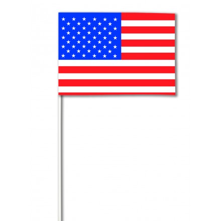 USA hand-waving flag 14x21cm ( Pack of 100 ) American paper hand held party decoration