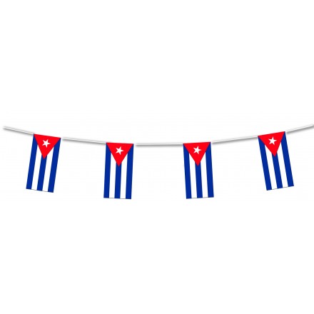 Plastic Cuba flag bunting and banner party decoration and supplies