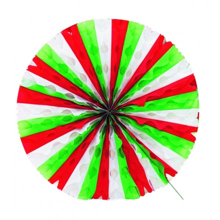 Green, White and Red honeycomb fan flame retardant paper Irish party decoration