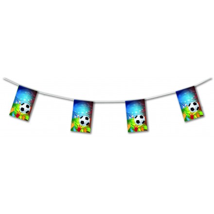 Football bunting 4,50m flameproof paper soccer party decoration idea