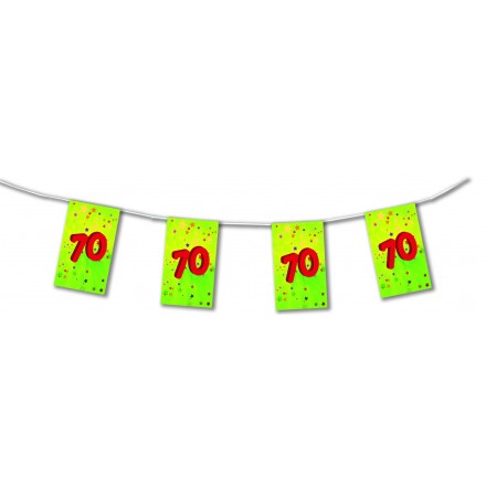 70th birthday bunting 4,50m ( 15ft ) paper party decoration