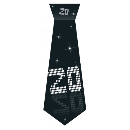 20th Birthday tie black and white accessory