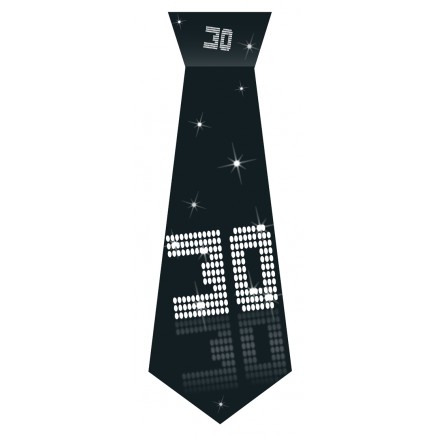 30th Birthday tie black and white party accessory