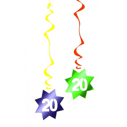 20th birthday hanging swirl decoration