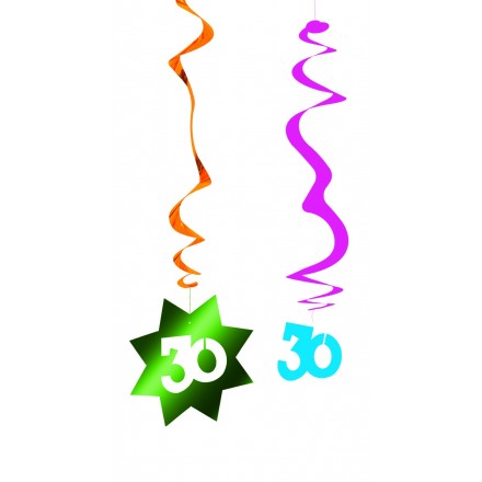 30th birthday hanging swirl decoration flame retardant party supplies