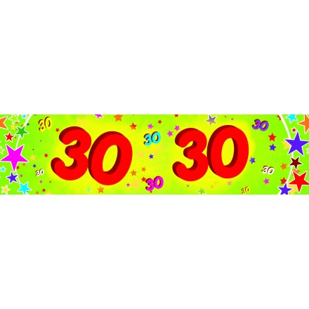 30th birthday banner 0,16x2,44m paper party supplies