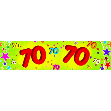 70th birthday banner 0,16x2,44m cheap paper party decoration