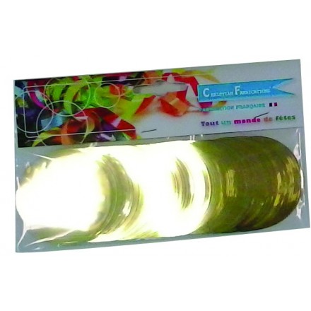 circle 55mm foil gold confetti 50g flame retardant metallic