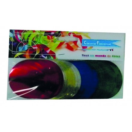 circle 55mm foil multicoloured confetti 50g flame retardant metallic