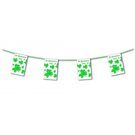 St Patrick's day bunting 4,50m shamrock