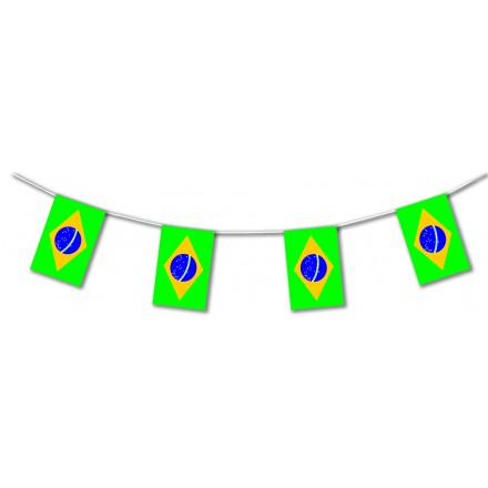 Brazil plastic flag bunting