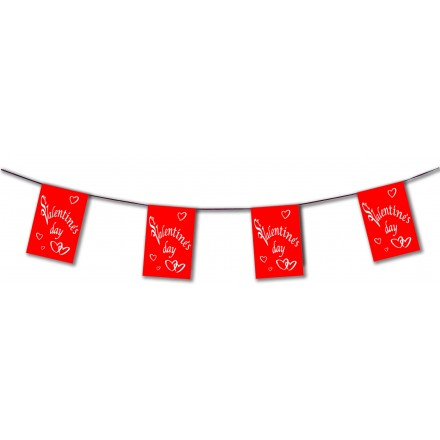 St Valentine's day bunting 4,50m paper flag banner