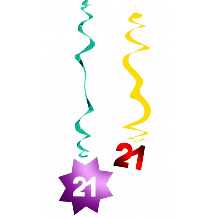 21st birthday hanging swirl decoration flame-retardant party supplies