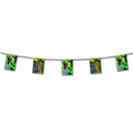 grape bunting 4,50m wine festival party decoration and banner for indoor