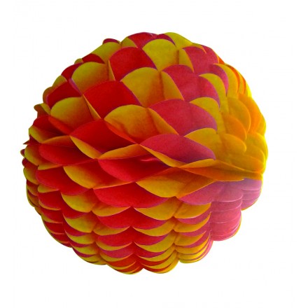 honeycomb ball 10inch/25cm red and yellow spanish party decoration flame retardant paper