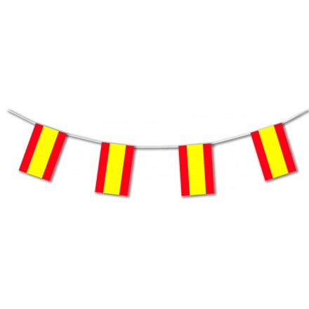 Spain plastic flag bunting