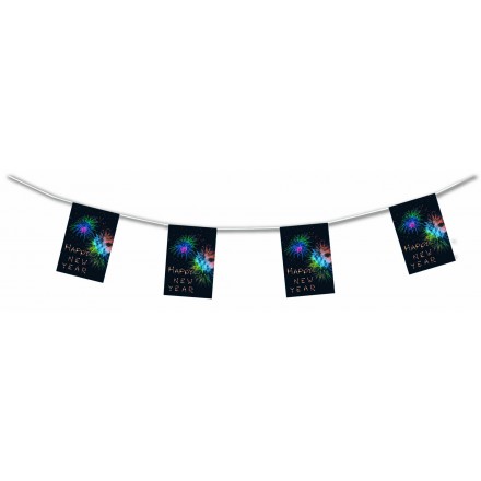 Happy New Year bunting 15ft/4,50m lengths party decoration and supplies