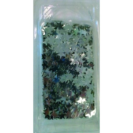 Silver star glitter 25g Christmas table decoration