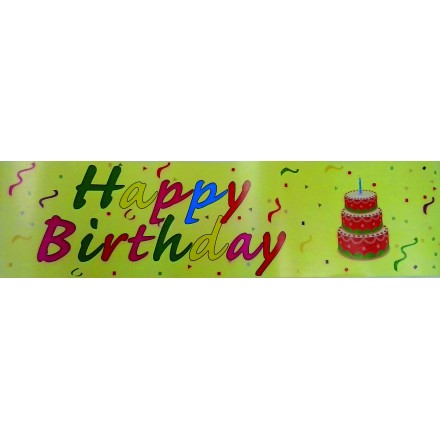 happy birthday banner 0,16x2,44m printed one side cheap price party decoration