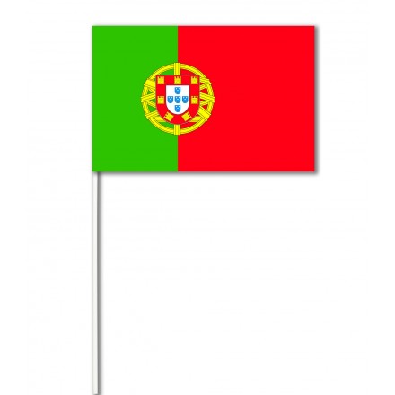 Portugal hand-waving flag 14x21cm  ( pack of 100) paper hand held party decoration