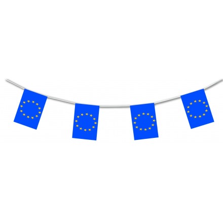 Europe plastic flag bunting, Lengths: 17ft / 5m party banner decoration