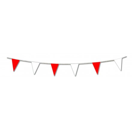 St George's day pennant red and white 33ft/10m lengths triangle bunting and banner flags