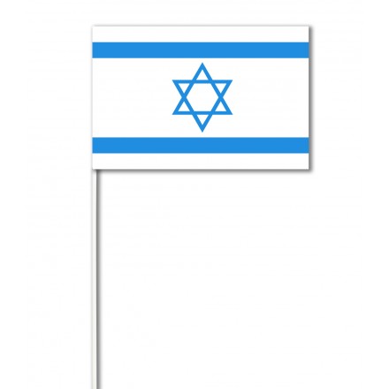 Israel paper hand-waving flag 14x21cm (100 pieces) hand held party supplies