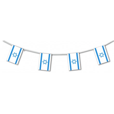 Israel plastic flag bunting