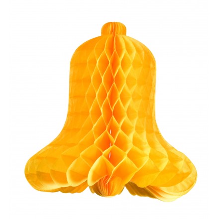 honeycomb bell golden yellow 12inch/30cm diameter wedding and Easter decoration flame resistant paper